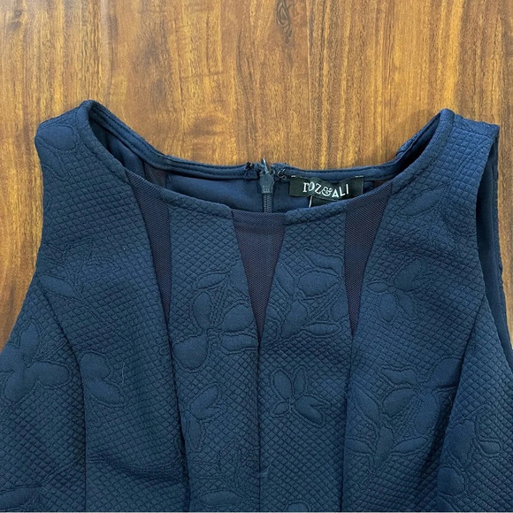 NWOT Roz & Ali Navy Blue A-Line Swing Dress size 2 Petite - Picture 9 of 10